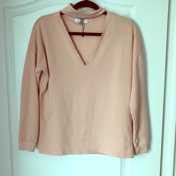 Misguided Blush Choker Sweatshirt - Picture 2 of 5